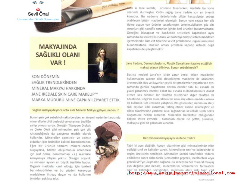 JANE İREDALE Sevil Onal Makyaj Sanatçısı